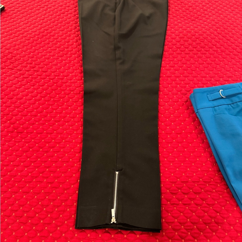 New York & Company Black Cropped Pants with Zipper